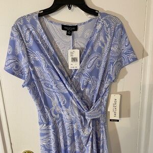 Perceptions Periwinkle & White Paisley Dress